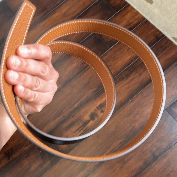 Hermes H Belt Buckles Gold Platinum & Reversible Leather Strap size 90 - Picture 12 of 16